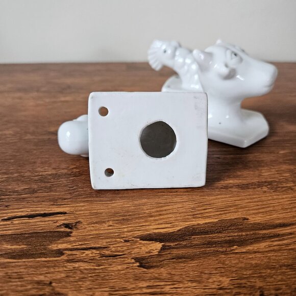 Vintage Porcelain Ceramic Farm Animal Head Hooks - Picture 5 of 8